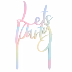 Amscan Lets Party Iridescent Acrylic Cake Topper