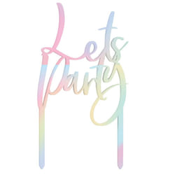 Amscan Lets Party Iridescent Acrylic Cake Topper