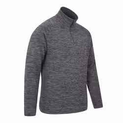 Mountain Warehouse Mens Snowdon Melange Fleece Top (Pack Of 2) - XS, Black