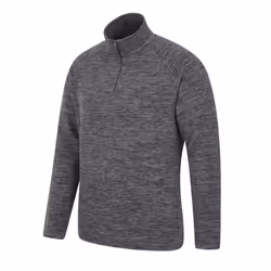 Mountain Warehouse Mens Snowdon Melange Fleece Top (Pack Of 2) - XS, Black