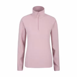 Mountain Warehouse Womens/Ladies Camber Half Zip Fleece Top - S, Light Pink