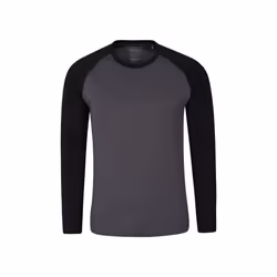 Mountain Warehouse Mens Endurance Long-Sleeved T-Shirt - L, Black