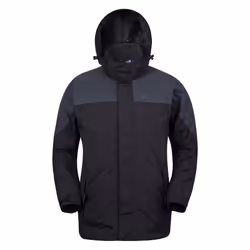 Mountain Warehouse Mens Storm 3 in 1 Waterproof Jacket - XXS, Grey