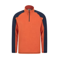 Mountain Warehouse Mens Ashbourne Fleece Top - XS, Orange