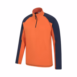 Mountain Warehouse Mens Ashbourne Fleece Top - XS, Orange