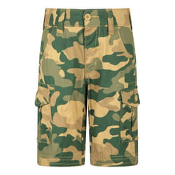 Mountain Warehouse Childrens/Kids Camo Cargo Shorts - 3-4 Years, Light Beige/Green