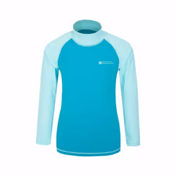 Mountain Warehouse Childrens/Kids Long-Sleeved Rash Top - 5-6 Years, Teal