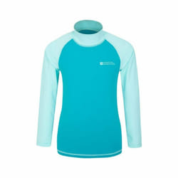Mountain Warehouse Childrens/Kids Long-Sleeved Rash Top - 5-6 Years, Teal