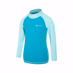 Mountain Warehouse Childrens/Kids Long-Sleeved Rash Top - 5-6 Years, Teal