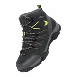 Mountain Warehouse Childrens/Kids Trail Suede Walking Boots - 3 UK, Lime