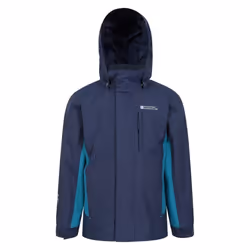Mountain Warehouse Childrens/Kids Cannonball 3 in 1 Waterproof Jacket - 5-6 Years, Blue