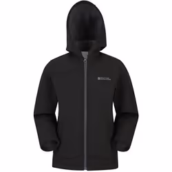 Mountain Warehouse Childrens/Kids Exodus Water Resistant Soft Shell Jacket - 3-4 Years, Black