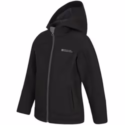 Mountain Warehouse Childrens/Kids Exodus Water Resistant Soft Shell Jacket - 3-4 Years, Black
