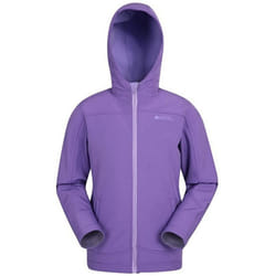 Mountain Warehouse Childrens/Kids Exodus Water Resistant Soft Shell Jacket - 9-10 Years, Purple