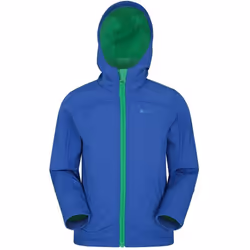 Mountain Warehouse Childrens/Kids Exodus Water Resistant Soft Shell Jacket - 3-4 Years, Bright Blue