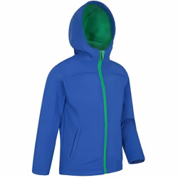 Mountain Warehouse Childrens/Kids Exodus Water Resistant Soft Shell Jacket - 3-4 Years, Bright Blue