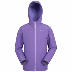 Mountain Warehouse Childrens/Kids Exodus Water Resistant Soft Shell Jacket - 7-8 Years, Purple