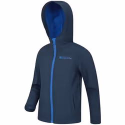 Mountain Warehouse Childrens/Kids Exodus Water Resistant Soft Shell Jacket - 3-4 Years, Navy