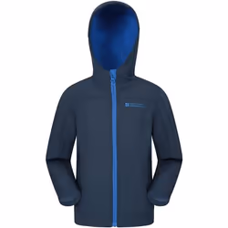Mountain Warehouse Childrens/Kids Exodus Water Resistant Soft Shell Jacket - 5-6 Years, Navy