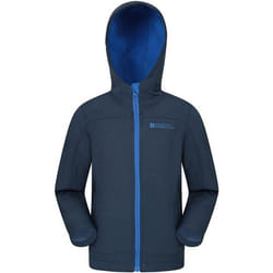 Mountain Warehouse Childrens/Kids Exodus Water Resistant Soft Shell Jacket - 5-6 Years, Navy
