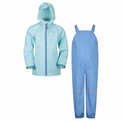 Mountain Warehouse Childrens/Kids Raindrop Waterproof Jacket And Trousers Set - 7-8 Years, Teal