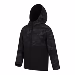 Mountain Warehouse Childrens/Kids Exodus Camo Soft Shell Jacket - 9-10 Years, Black