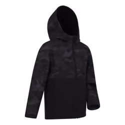Mountain Warehouse Childrens/Kids Exodus Camo Soft Shell Jacket - 9-10 Years, Black