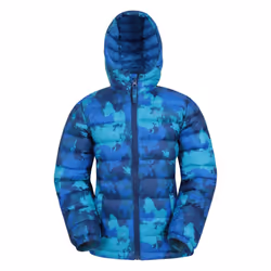 Mountain Warehouse Boys Seasons Camo Padded Jacket - 3-4 Years, Bright Blue
