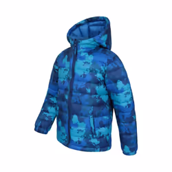 Mountain Warehouse Boys Seasons Camo Padded Jacket - 3-4 Years, Bright Blue
