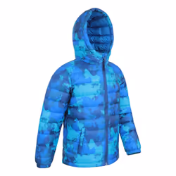 Mountain Warehouse Boys Seasons Camo Padded Jacket - 3-4 Years, Bright Blue
