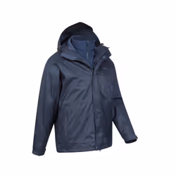 Mountain Warehouse Mens Bracken Melange 3 in 1 Jacket - XXS, Blue