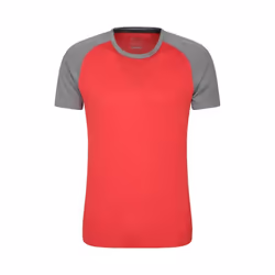 Mountain Warehouse Mens Endurance Breathable T-Shirt - XXS, Red/Grey