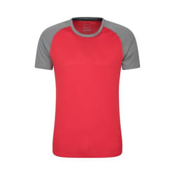 Mountain Warehouse Mens Endurance Breathable T-Shirt - XXS, Red/Grey