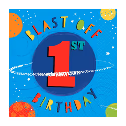 Amscan Luncheon 1st Birthday Napkins (Pack of 16)