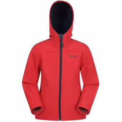Mountain Warehouse Childrens/Kids Exodus Water Resistant Soft Shell Jacket - 13 Years, Red