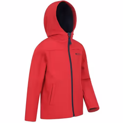 Mountain Warehouse Childrens/Kids Exodus Water Resistant Soft Shell Jacket - 3-4 Years, Red