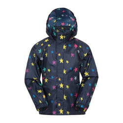 Mountain Warehouse Childrens/Kids Pakka Stars Waterproof Jacket - 3-4 Years, Navy