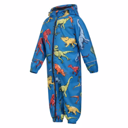 Mountain Warehouse Childrens/Kids Puddle Dinosaur Rain Suit - 9-12 Months, Blue