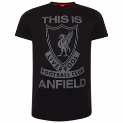 Liverpool FC Mens This Is Anfield T-Shirt - M, Black/Grey