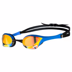 Arena Cobra Mirror Ultra Swipe Swimming Goggles - One Size, Yellow/Copper/Blue