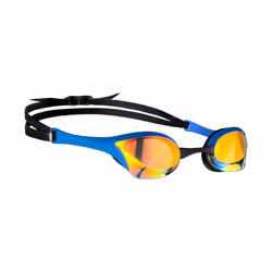 Arena Cobra Mirror Ultra Swipe Swimming Goggles - One Size, Yellow/Copper/Blue