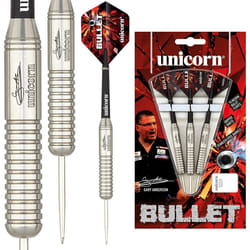 Unicorn Bullet Stainless Steel Darts (Pack of 3) - 25g, Silver/Black