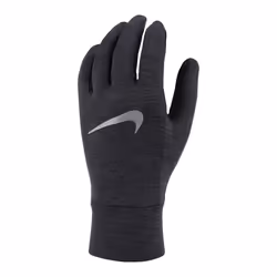 Nike Mens Fleece Running Gloves - L-XL, Black/Silver Marl