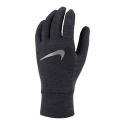 Nike Mens Fleece Running Gloves - L-XL, Black/Silver Marl