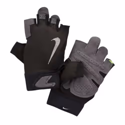 Nike Mens Ultimate Heavyweight Fitness Fingerless Gloves - XL, Black/White/Grey