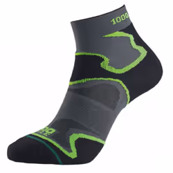 1000 Mile Womens/Ladies Fusion Ankle Socks - 3 UK-5 UK, Black/Green