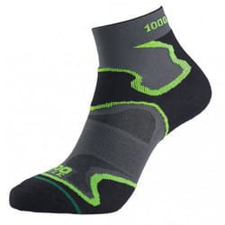 1000 Mile Womens/Ladies Fusion Ankle Socks - 3 UK-5 UK, Black/Green