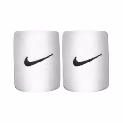 Nike Swoosh Wristband (Pack of 2) - One Size, White/Black