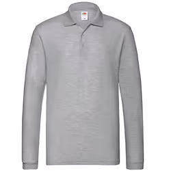 Fruit of the Loom Mens Premium Long-Sleeved Polo Shirt - XL, Athletic Heather