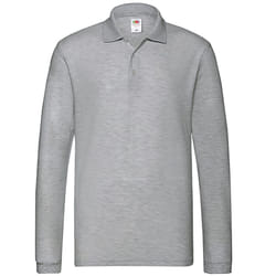 Fruit of the Loom Mens Premium Long-Sleeved Polo Shirt - XL, Athletic Heather